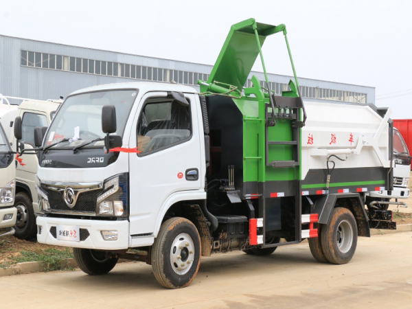國(guó)六3方 藍(lán)牌長(zhǎng)安 掛桶垃圾車(chē)